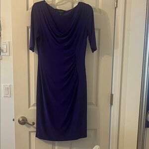 Lauren Ralph Lauren Deep Blue Midi Dress